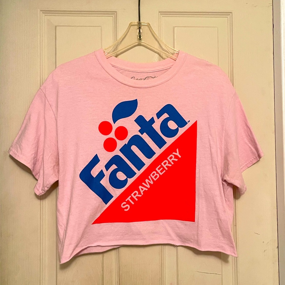 Pink Fanta Cropped Tee Size Medium by Coca Cola